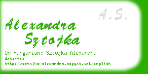 alexandra sztojka business card